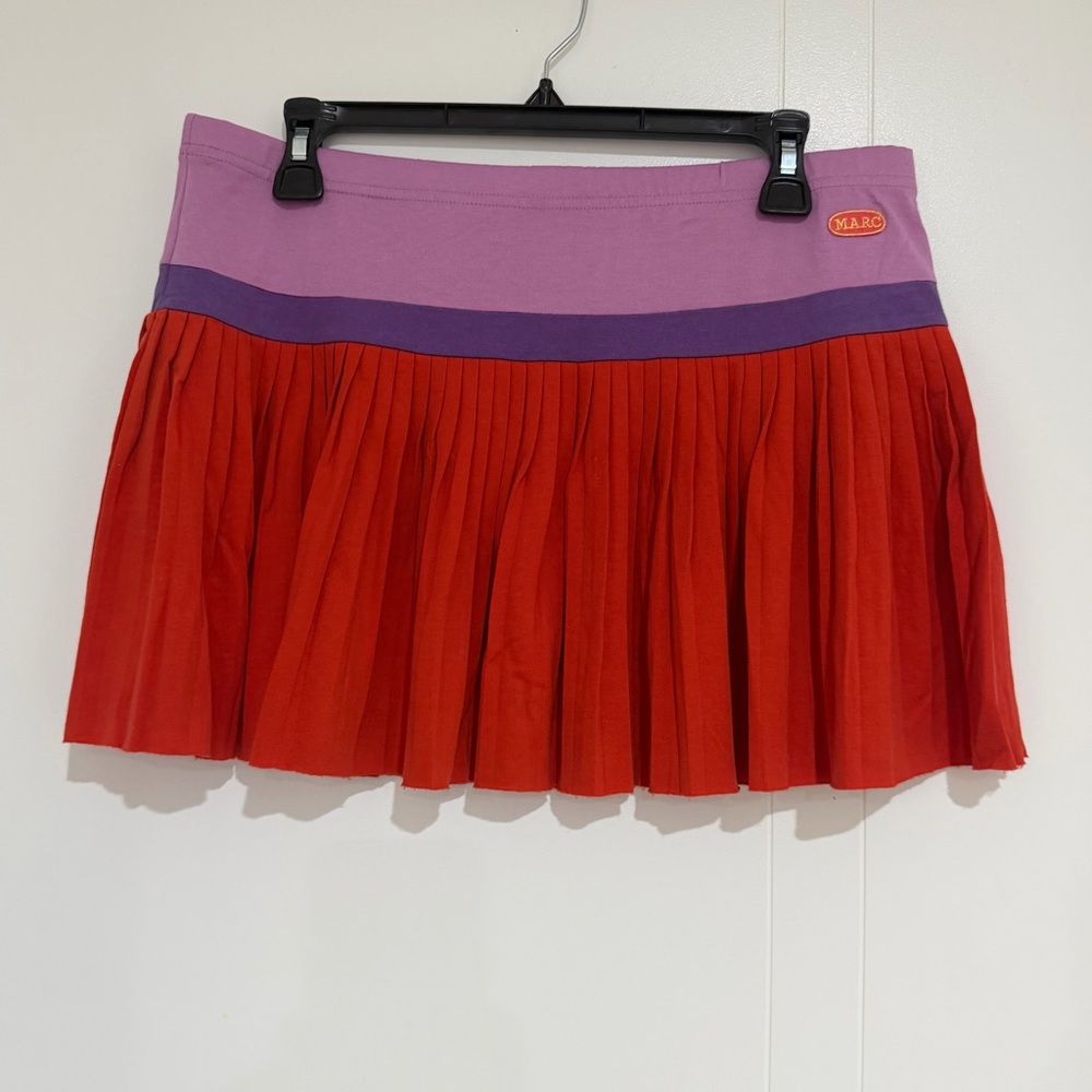 Marc Jacobs Color Block pleated tennis skirt